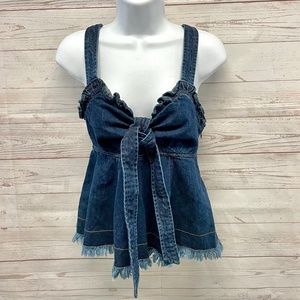 Madewell x Karen Walker Trianon Denim Top